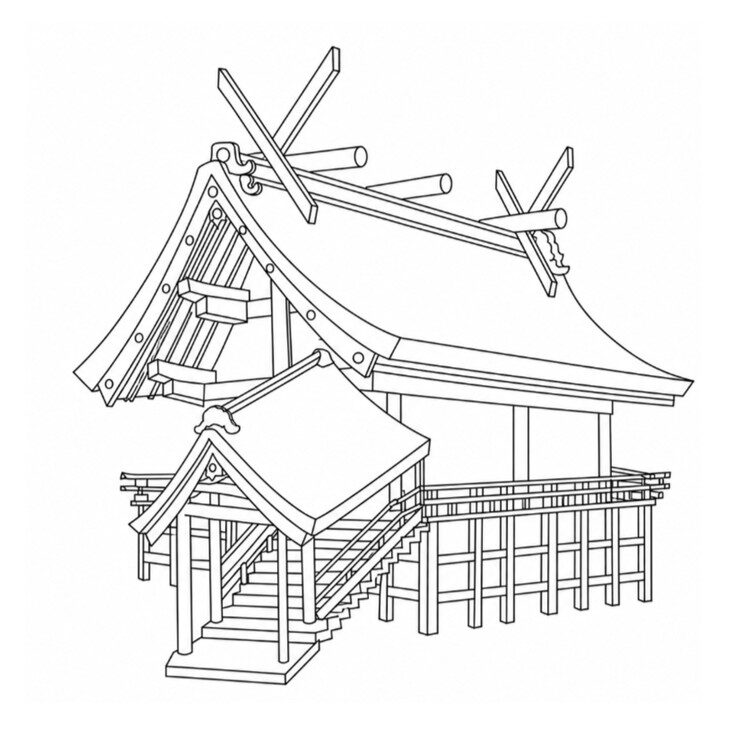 大社造の立体図
