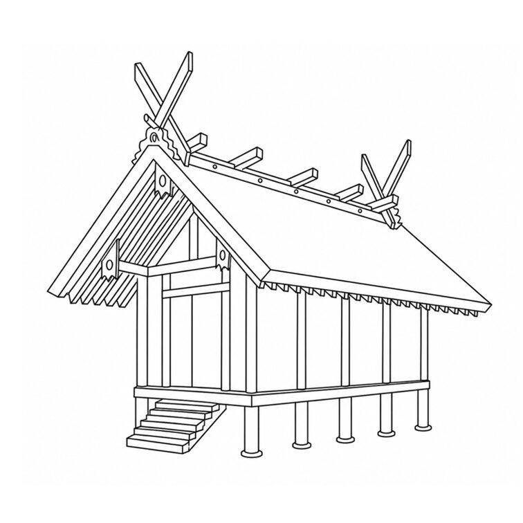 前後に細長い平面のハイライト